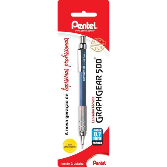 Lapiseira Graphgear Pentel 500 Cinza 0,7 MM SM/PG527-C Menor preço em Lapiseira Graphgear Pentel 500 Cinza 0,7 MM SM/PG527-C
