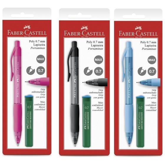 Lapiseira poly 0.7mm mix un faber castell Menor preço em Lapiseira poly 0.7mm mix un faber castell