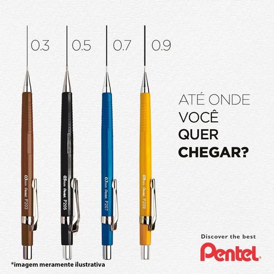 Imagem de Lapiseira Profissional Sharp 0.5mm P205 Cores Variadas Pentel