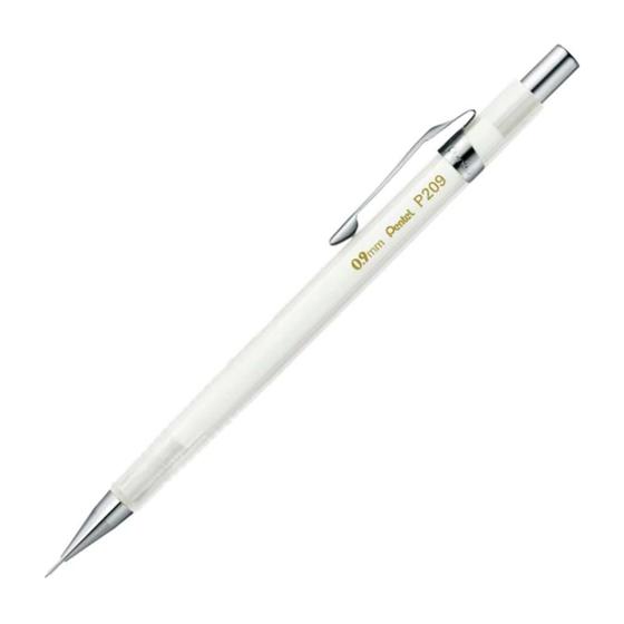 Imagem de Lapiseira Sharp P200 Clena 0,9mm Branco Transparente Pentel P209CL-WPB