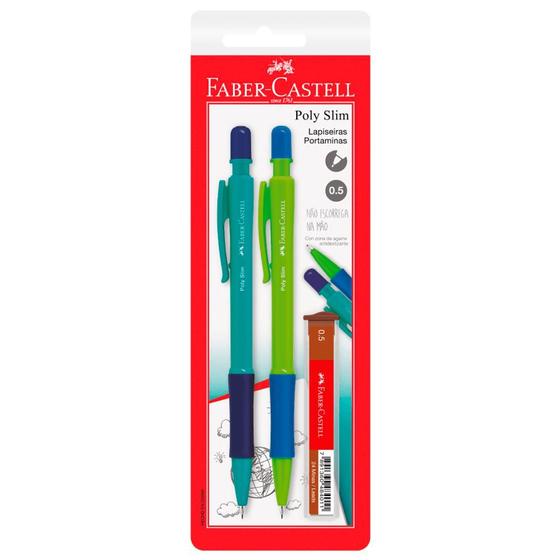 Imagem de Lapisiera Poly Slim 0.5mm Azul e Verde - Faber-Castell