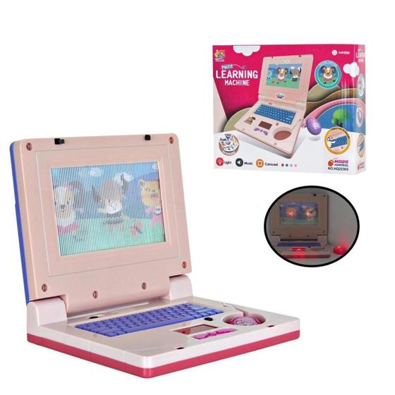 Imagem de Laptop de Brinquedo Infantil Notebook Musical Educativo Interativo com Luz Mouse Criança - Well Kids