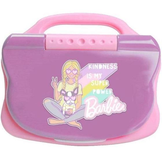 Imagem de Laptop Infantil Barbie Bilingue Musical  Emite Som Candide