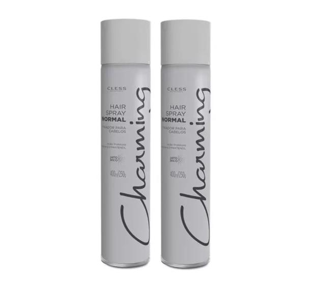 Imagem de Laque Fixador Cabelo Charming Hair Spray Fixa Alto 400ml 2un