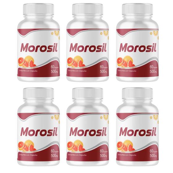 Imagem de Laranja Mo ro 360 Cápsulas 500 mg  Mo ro sil  6 frascos x  60 capsulas