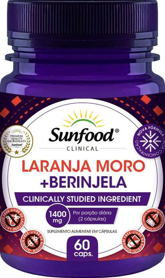 Imagem de LARANJA MORO + BERINJELA 1400 mg 60 CÁPSULAS SUNFOOD