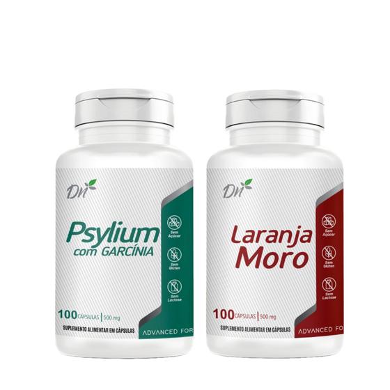 Imagem de Laranja Moro Psyllium Garcinia 500mg 200 cápsulas 2 frascos x 100 caps