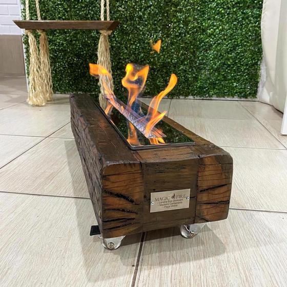 Imagem de Lareira Ecológica Eco Dormant Q60 Inox A Álcool/Etanol Magic Fire
