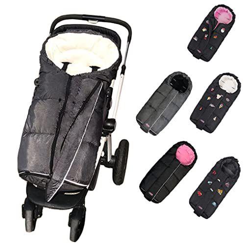 Imagem de Largura ajustável universal carrinho de bebê footmuff projetado para o bebê cresce, impermeável de alto desempenho carrinho de bebê bunting bag, bege