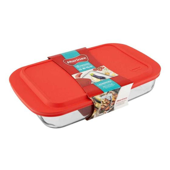 Imagem de Lasanheira Retangular com Tampa 5L - Marinex
