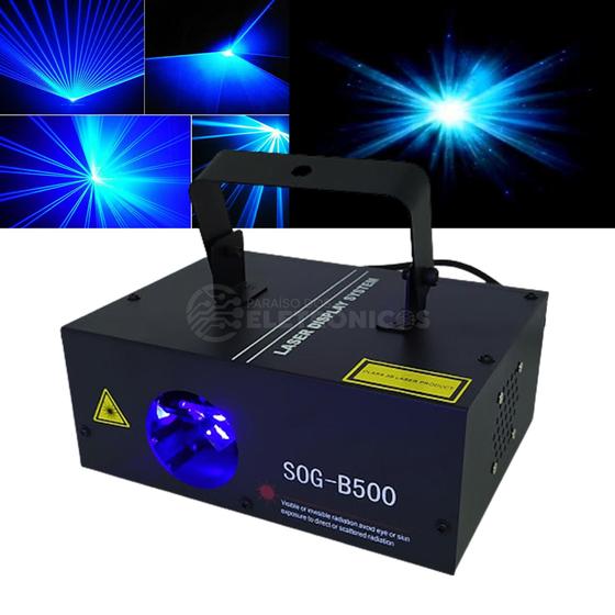 Imagem de Laser B500 Canhão Raio Holográfico Azul Jogo De Luz Iluminação Para Festa SOGB500