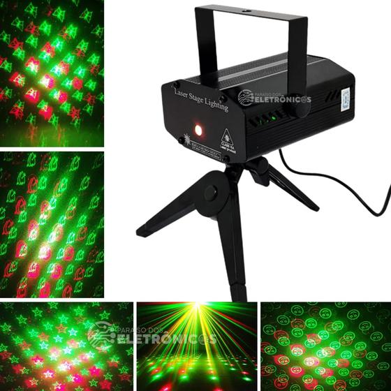 Imagem de Laser Projetor Holográfico Led Strobo Pisca Borboleta Acompanha Batida Da Música LK173B6B