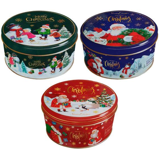 Lata Colecionável Mini Biscoitos Amanteigados Natal 150g Unidade