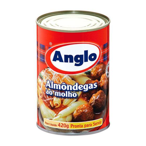 Imagem de Lata de Almôndegas Ao Molho Carne Mista Anglo Pronto Para Servir 420g