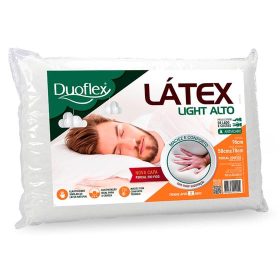 Imagem de Látex Travesseiro Light Antiácaro 100% Poliuretano