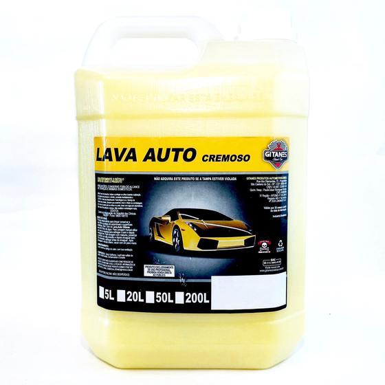 Imagem de Lava auto shampoo automotivo cremoso concentrado 5litros gitanes