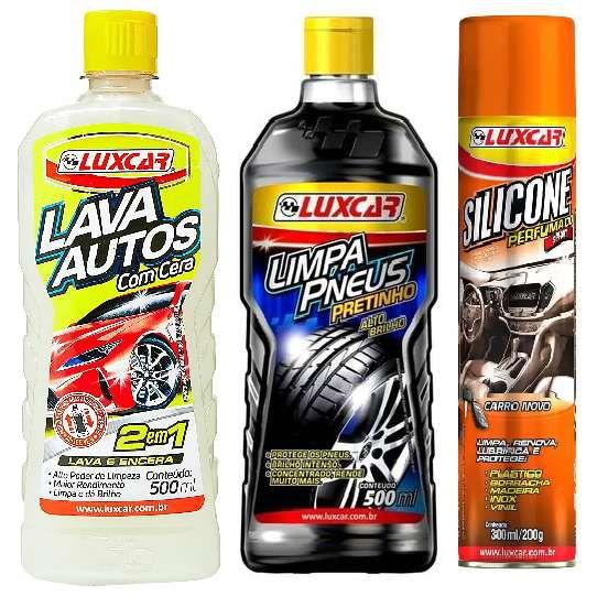 Imagem de Lava Autos Cera+ Pneu Pretinho+ Silicone Spray Carro Novo