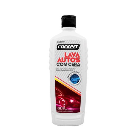 Imagem de Lava Autos Com Cera Carnaúba Brilho Proteção Para Carro Moto 500ml Cockpit