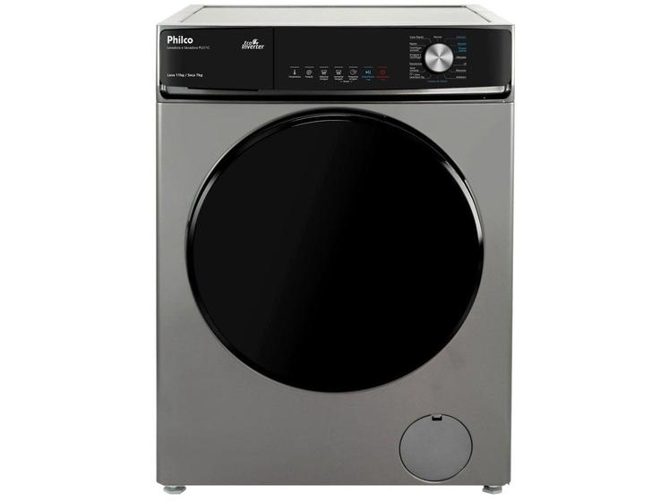 Lava e Seca Philco 16 Programas Eco Inverter 11kg Titânio PLS11C Imagem de Lava e Seca Philco 16 Programas Eco Inverter 11kg Titânio PLS11C