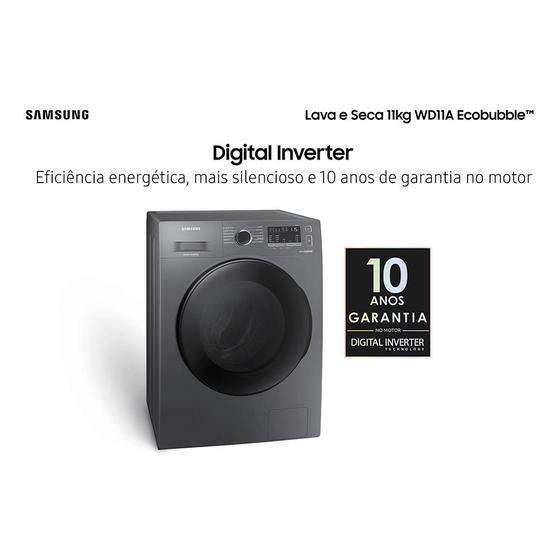 Imagem de Lava e Seca Samsung 11 Kg Motor Inverter Inox PT 220V 