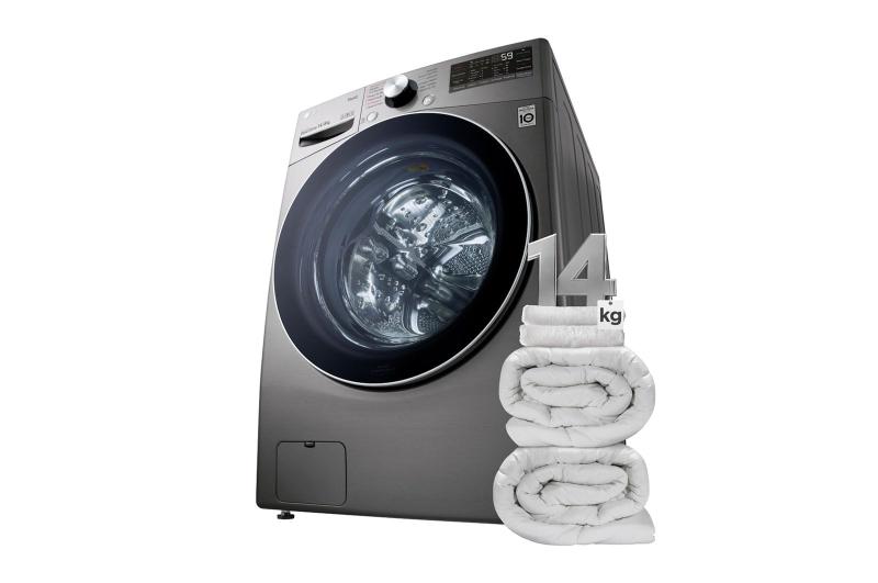 Imagem de Lava e Seca Smart LG 220V 14kg Aço Escovado com Inteligência Artificial AIDD WD14EGS62A