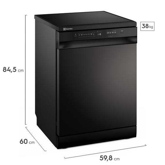 Lava-Louça Electrolux 14 Serviços Preta com Programa Lava e Seca 50 min (LP14E)