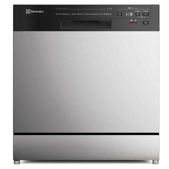 Imagem de Lava-Louça Electrolux 8 Serviços Inox com Programa Lava e Seca 50' (LS08E) 220V