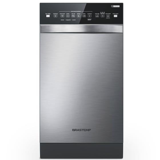 Imagem de Lava-Louças 10 Serviços Brastemp Cor Inox com Ciclo Pesado - BLF10BR