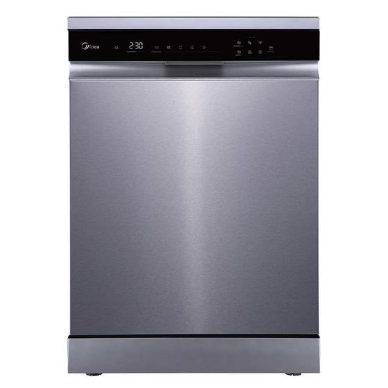 Imagem de Lava Louças de Piso com 14 Serviços Midea SmartHome com 9 Programas de Lavagem Inox - MDWEF1433GSS2