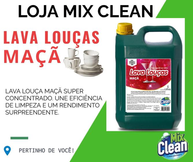 Lava Louças Maça 5 Litros Mix Clean Detergente Magazine Luiza