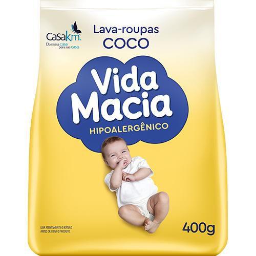 Imagem de Lava Roupa CasaKm Pó Sabão Natural de Coco para Bebê 400g