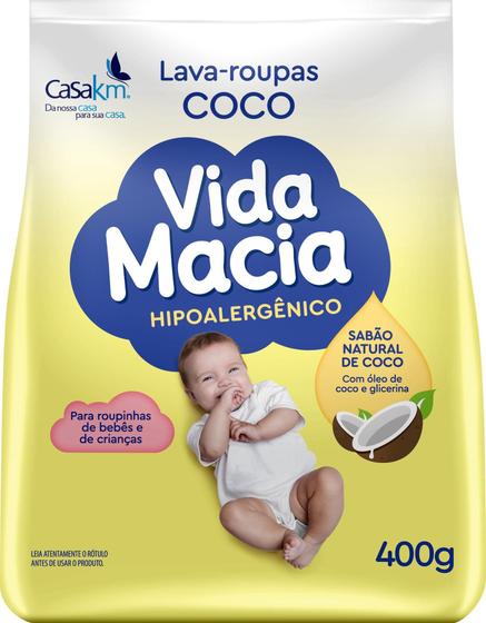 Imagem de Lava-roupas coco casa km vida macia 400g