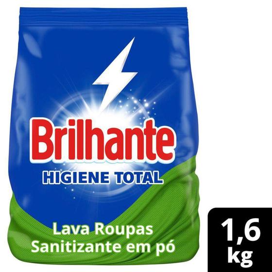 Lava-Roupas em Pó Brilhante Roupas Brancas e Coloridas Higiene Total 1,6kg é boa?