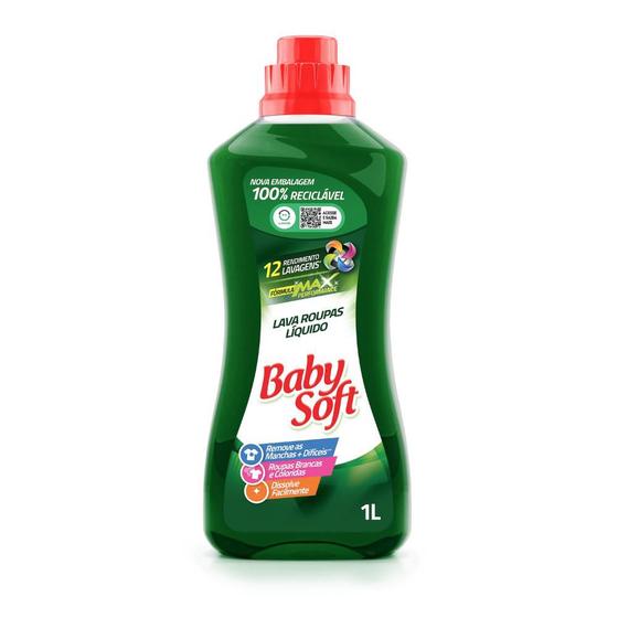 Imagem de Lava roupas liquido baby soft max performance - verde 1l