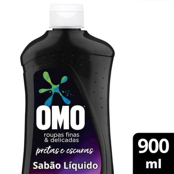 Imagem de Lava roupas liquido omo roupas finas e delicadas pretas e escuras frasco 900ml