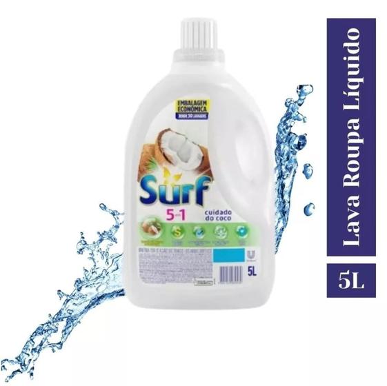 Lava Roupas Líquido Surf Coco 5 litros - Omo Menor preço em Lava Roupas Líquido Surf Coco 5 litros - Omo