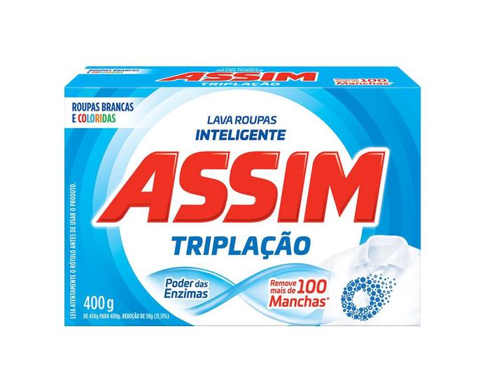 Lava Roupas Pó Assim Triplaçao 400g Menor preço em Lava Roupas Pó Assim Triplaçao 400g
