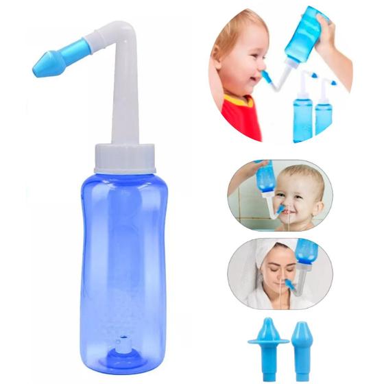 Imagem de Lavador Nasal 300ml Azul Original - Ideal Para Sinusite e Rinite