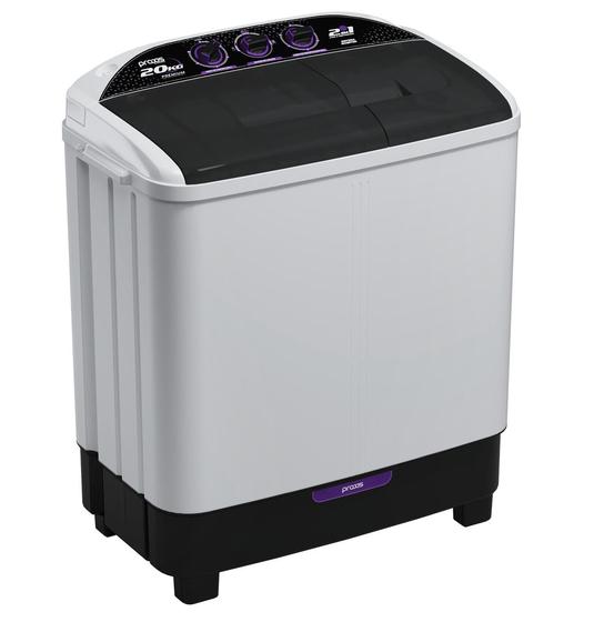 Lavadora 2 em 1 Premium - 20 kg - Lava 10 Kg e Centrifuga 10 Kg - Praxis Eletrodomésticos Menor preço em Lavadora 2 em 1 Premium - 20 kg - Lava 10 Kg e Centrifuga 10 Kg - Praxis Eletrodomésticos
