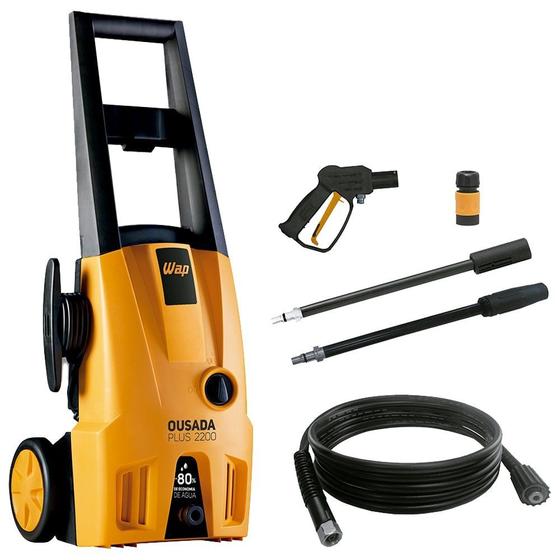 Imagem de Lavadora de Alta Pressão WAP Ousada Plus 2200  1500W, 1750 PSI, Compacta com Jato Regulável, Laranja/Preto