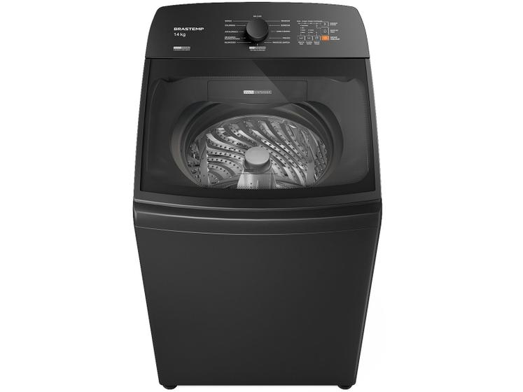 Lavadora de Roupas Brastemp 14kg Cesto Inox 12 Programas de Lavagem Cinza Platinum BWJ14A9