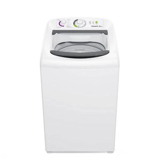 Imagem de Lavadora de Roupas Consul 12Kg Dosagem Econômica e Ciclo Edredom Cesto Inox Branco 220V - 426W