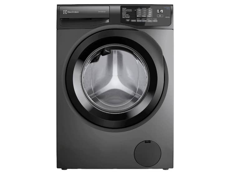 Lavadora de Roupas Electrolux Inverter 12kg Cesto Inox 8 Programas de Lavagem Água Quente Cinza Ônix LFC12