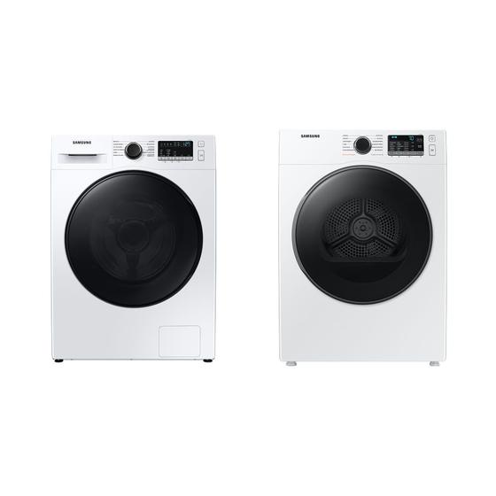 Lavadora Samsung 11kgs WW11T Branca 220 + Secadora Samsung 12kgs Branca DV12B 220
