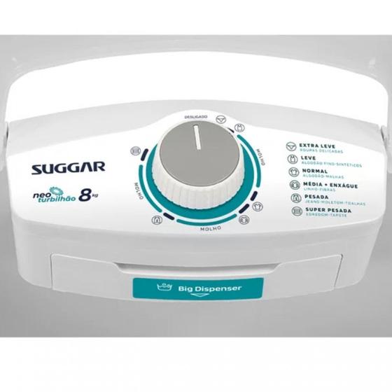 Imagem de Lavadora Suggar Neo Turbilhao 8kg 127v Branca