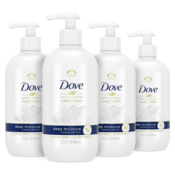 Imagem de Lavagem à mão Dove Deep Moisture Cleaner 400 ml (pacote com 4)