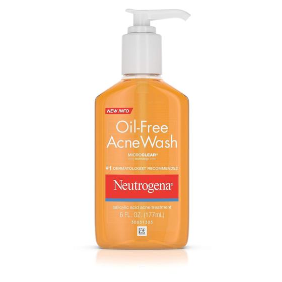 Imagem de Lavagem Facial Neutrogena para Acne - Sem Óleo, com Ácido Salicílico (180ml)