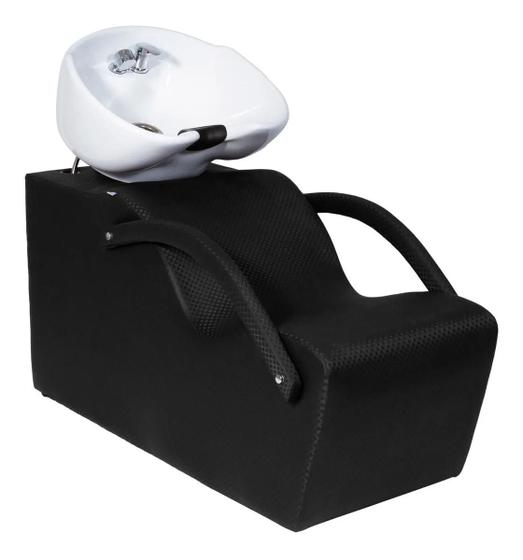 Lavatório Confort com Cuba BRANCO de Porcelana - Preto Blinguer Menor preço em Lavatório Confort com Cuba BRANCO de Porcelana - Preto Blinguer