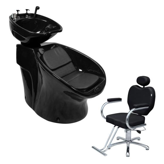 Imagem de Lavatório Neon Shampoo + Cadeira Talita Reclinável