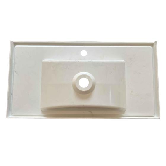 Imagem de Lavatório Soft Pia Pequena Cuba Para Banheiro Bancada Lavabo - Material Em Mármore Sintético - 60cm